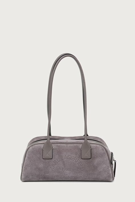 Karl Lagerfeld Torba za žene od brušene kože K/DAILY siva B4W30326