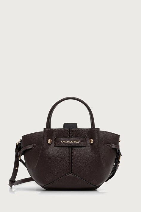 Karl Lagerfeld Torebka crossbody damska K/PIERCED brązowa B4W30330