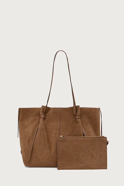 Marc O'Polo Torebka tote damska zamszowa brązowa 5000019086