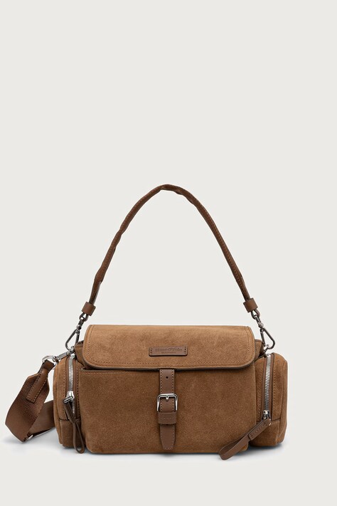 Marc O'Polo Torebka crossbody damska zamszowa brązowa 5000013569