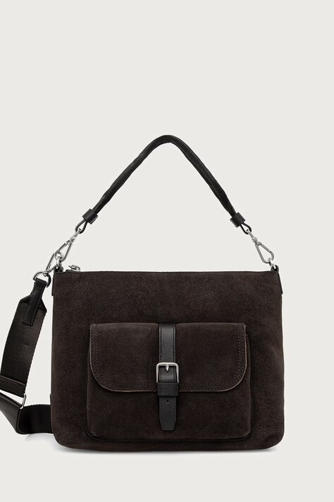 Marc O'Polo Torebka crossbody damska zamszowa brązowa 5000013568