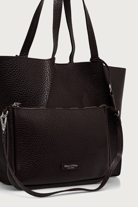 Marc O'Polo Torebka shopper damska skórzana bordowa 5000013492