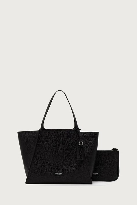 Marc O'Polo Torebka shopper damska skórzana czarna 5000013492