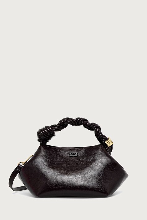 GANNI Bou Small Deep Shine torebka crossbody damska brązowa C2100076