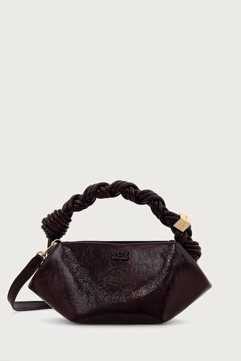 GANNI Bou Mini Deep Shine torebka crossbody damska bordowa C2100075