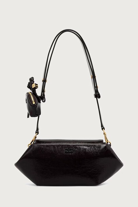 GANNI Bou East/West Deep Shine torebka crossbody damska brązowa C1040071