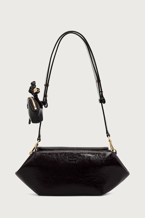 GANNI Bou East/West Deep Shine torebka crossbody damska brązowa C1040071