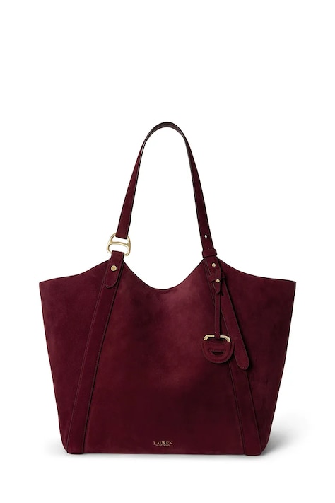 Lauren Ralph Lauren Torebka tote damska skórzana bordowa 431P18710
