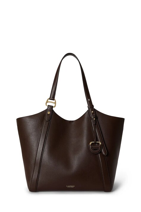 Lauren Ralph Lauren Torebka tote damska skórzana brązowa 431P18709
