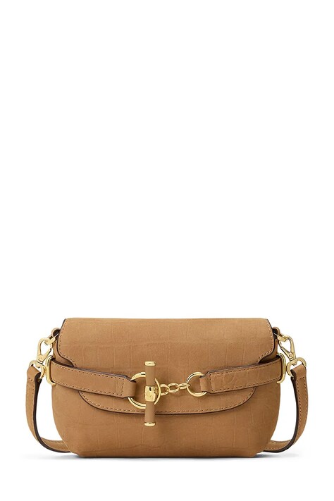 Lauren Ralph Lauren Torebka crossbody damska skórzana brązowa 431P18466