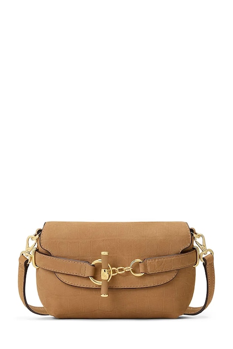 Lauren Ralph Lauren Torebka crossbody damska skórzana brązowa 431P18466
