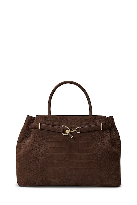 Lauren Ralph Lauren Torebka tote damska skórzana brązowa 431P18464