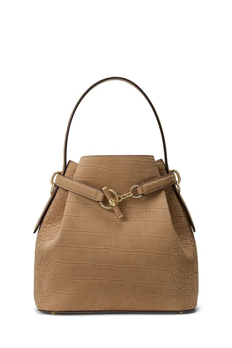 Lauren Ralph Lauren Torebka damska skórzana brązowa 431P18459