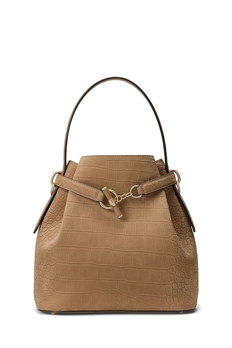 Lauren Ralph Lauren Torebka damska skórzana brązowa 431P18459