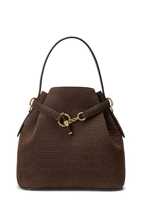 Lauren Ralph Lauren Torebka damska skórzana brązowa 431P18459