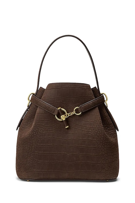 Lauren Ralph Lauren Torebka damska skórzana brązowa 431P18459