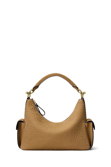 Lauren Ralph Lauren Torebka crossbody damska skórzana brązowa 431P18453