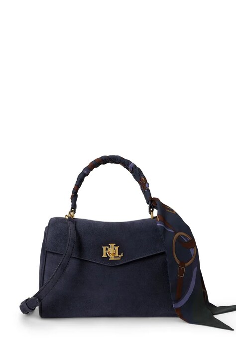 Lauren Ralph Lauren Torebka damska zamszowa granatowa 431P18421