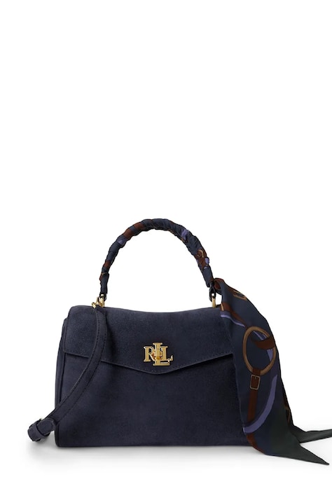 Lauren Ralph Lauren Torebka damska zamszowa granatowa 431P18421