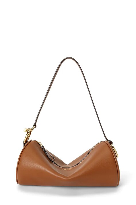Lauren Ralph Lauren Torebka bagietka damska skórzana brązowa 431P16747