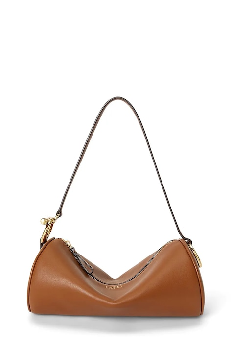 Lauren Ralph Lauren Torebka bagietka damska skórzana brązowa 431P16747
