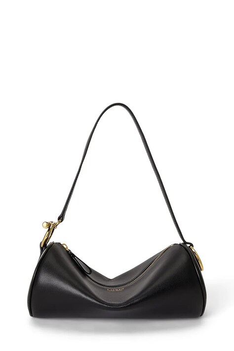 Lauren Ralph Lauren Torebka bagietka damska skórzana czarna 431P16747