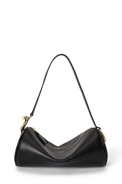 Lauren Ralph Lauren Torebka bagietka damska skórzana czarna 431P16747