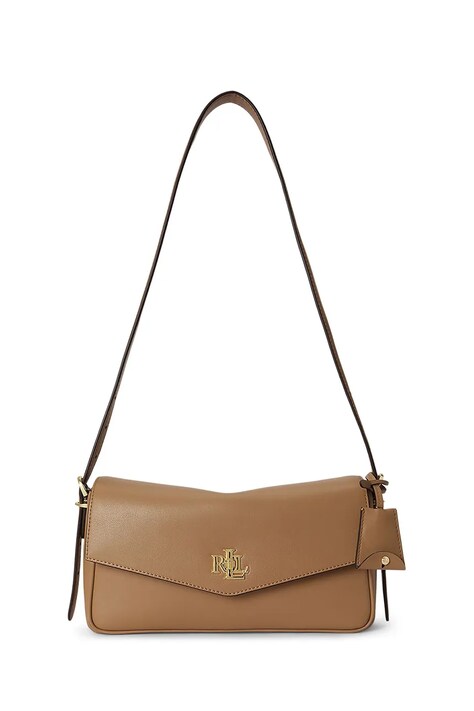 Lauren Ralph Lauren Torebka crossbody damska skórzana brązowa 431P16684