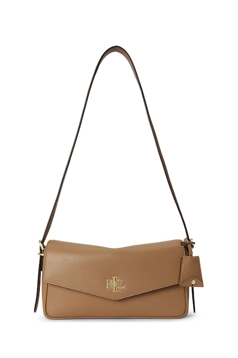Lauren Ralph Lauren Torebka crossbody damska skórzana brązowa 431P16684