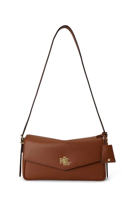 Lauren Ralph Lauren Torebka crossbody damska skórzana brązowa 431P16684