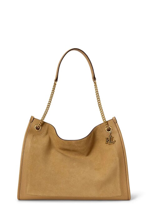Lauren Ralph Lauren Torebka shopper damska zamszowa brązowa 431980176