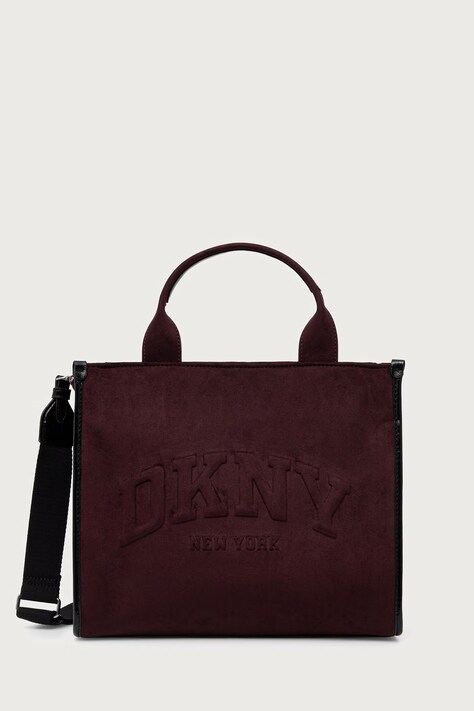 DKNY Torebka damska z imitacji zamszu bordowa R63AMR57