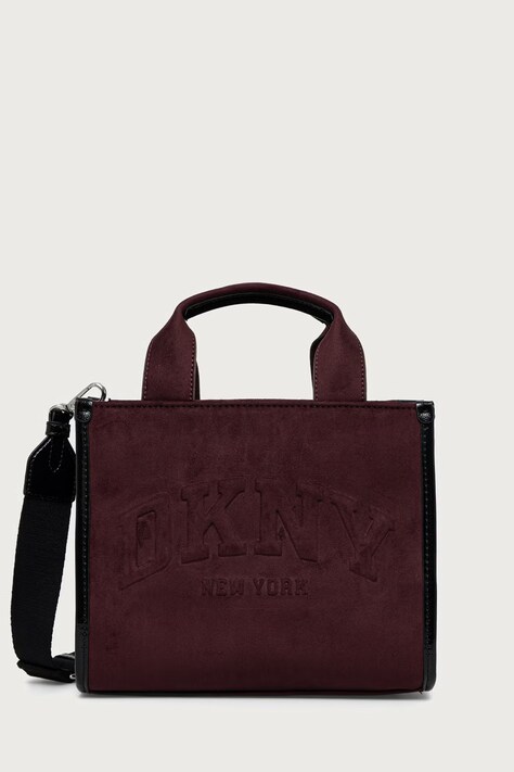 DKNY Torebka damska z imitacji zamszu bordowa R63AMC80