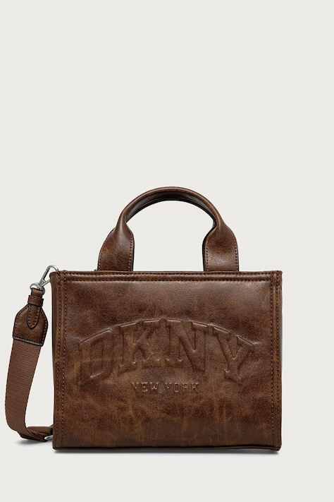 DKNY Torebka crossbody damska z imitacji skóry brązowa R62AZC80