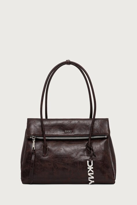 DKNY Torebka damska z imitacji skóry brązowa R63AZS52