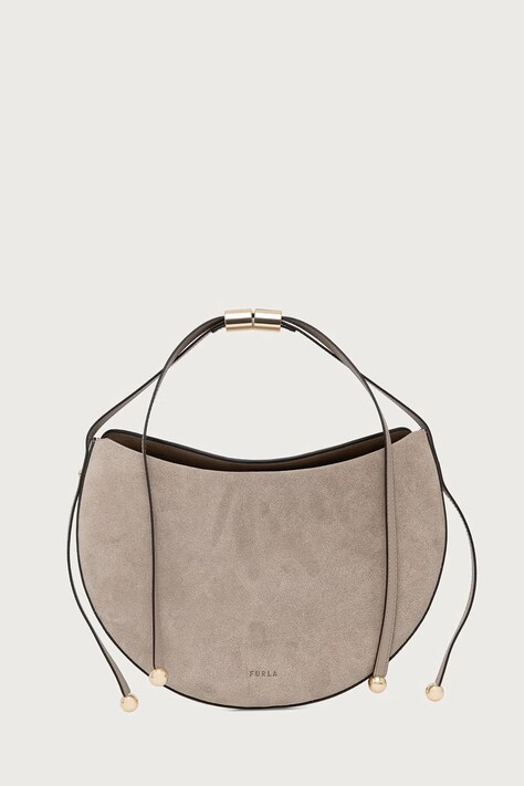 Furla Torebka crossbody damska zamszowa Moonstone M szara WB01868 U10000 4495S