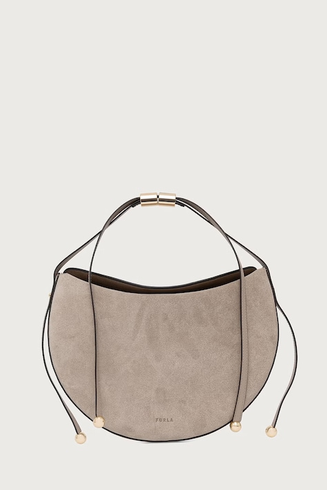 Furla Torebka crossbody damska zamszowa Moonstone M szara WB01868 U10000 4495S