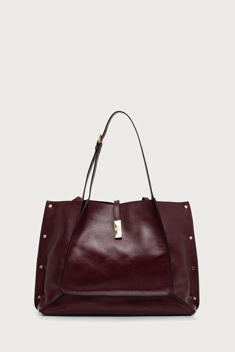 Pollini Torebka shopper damska skórzana bordowa PC4424PP1P QA0