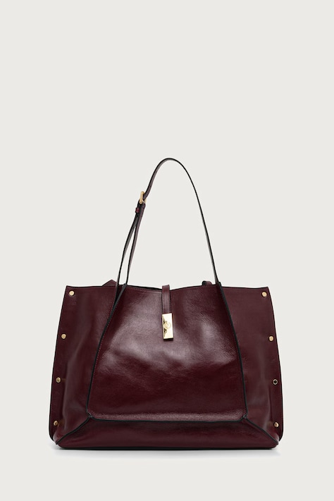 Pollini Torebka shopper damska skórzana bordowa PC4424PP1P QA0