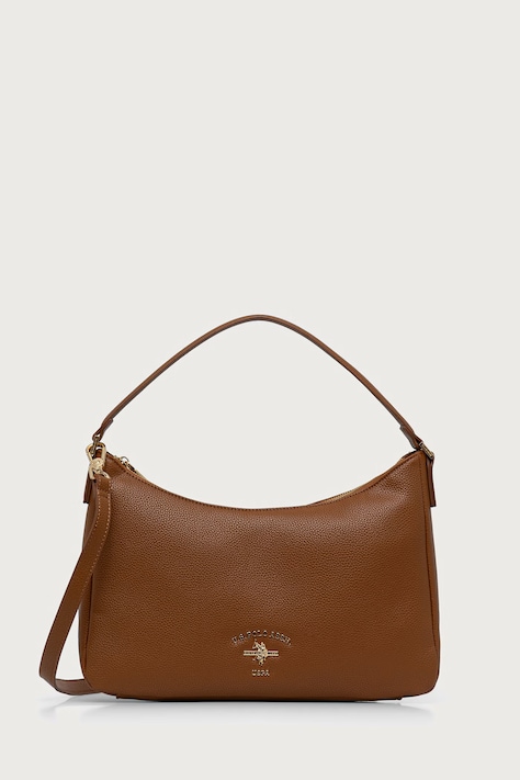 U.S. Polo Assn. Torebka crossbody damska z imitacji skóry STANFORD brązowa BIUSS9360WVP