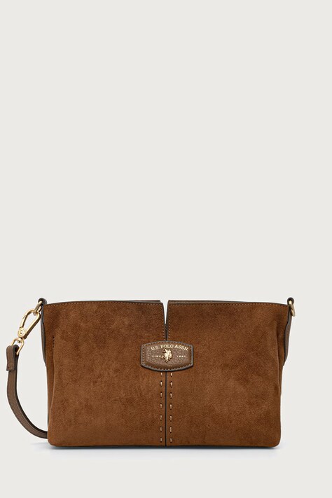 U.S. Polo Assn. Torebka crossbody damska z imitacji skóry CHESTNUT brązowa BIU269339WVP
