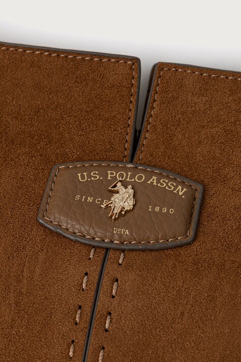 U.S. Polo Assn. сумка крос-боді жіноча зі штучної шкіри CHESTNUT — фото 4