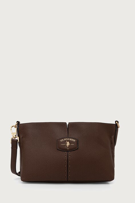 U.S. Polo Assn. Torebka crossbody damska z imitacji skóry CHESTNUT brązowa BIU269339WVP
