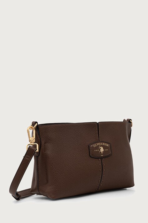 U.S. Polo Assn. сумка крос-боді жіноча зі штучної шкіри CHESTNUT — фото 2