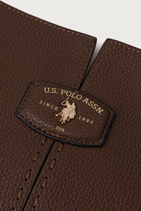 U.S. Polo Assn. сумка крос-боді жіноча зі штучної шкіри CHESTNUT — фото 4