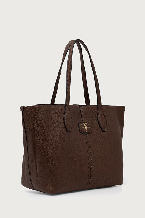 U.S. Polo Assn. Torebka shopper damska CHESTNUT brązowa BIU269336WVP