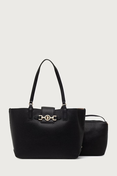 U.S. Polo Assn. Torebka shopper damska ASCOT czarna BIU269325WVP