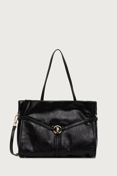 U.S. Polo Assn. Torebka damska z imitacji skóry CLANMAGHERY czarna BIU269316WVP