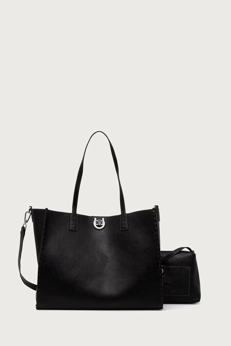 U.S. Polo Assn. Torebka shopper damska z imitacji skóry MIDDLETON czarna BIU0M9372WVP