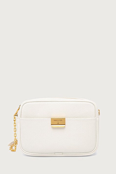 Patrizia Pepe Crossbody kabelka dámská kožená béžová 8B0242 L001